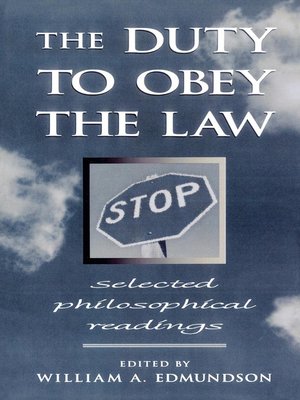 cover image of The Duty to Obey the Law